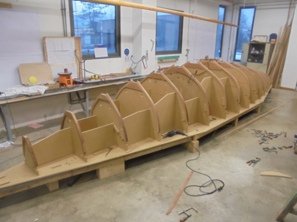 La construction du Requin en Strip Planking adoptée cet été